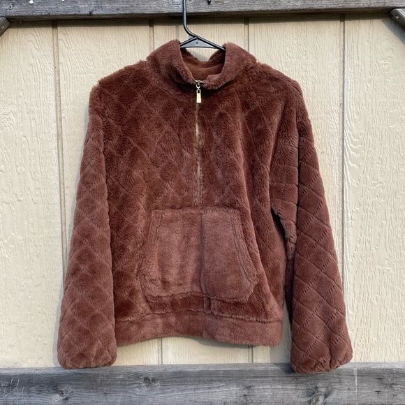 No boundaries brown autumnal quilted pullover sweater - Picture 12 of 13